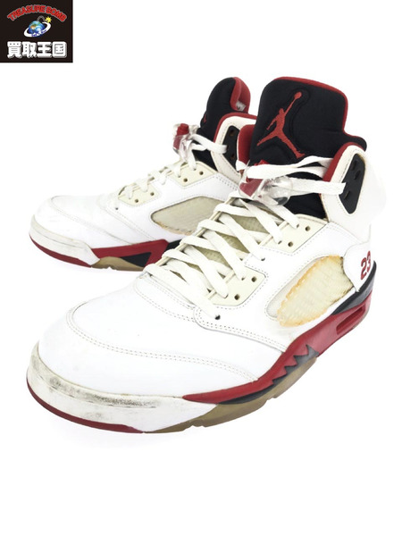 13年製 NIKE AIR JORDAN 5 RETRO Fire Red Black Tongue 30[値下]