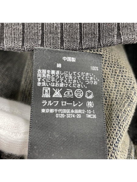 RRL 針抜キ インディゴ ラグランスウェット L インディゴブラック