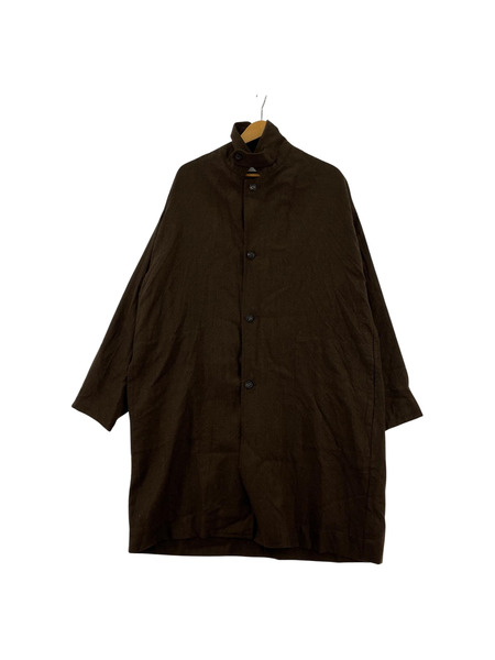 marka SHIRT COAT WOOL SOFT SERGE SIZE:01 BROWN