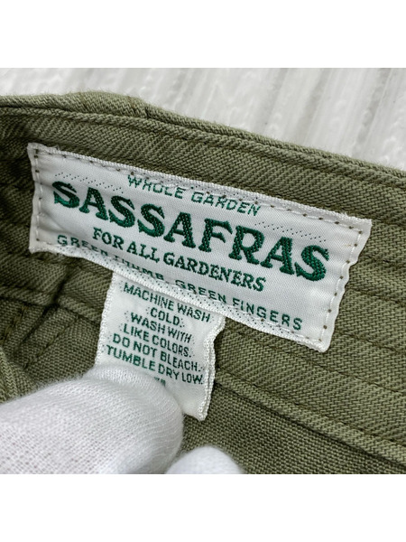 SASSAFRAS パンツ ボタンフライツイルパンツ GRN XL