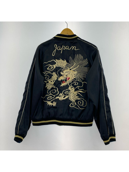 東洋エンタープライズ ジャケット 龍×鹿 スカジャン BLK/GRN M