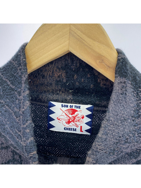 SON OF THE CHEESE/CAMO JIPUP/ジップニット/L