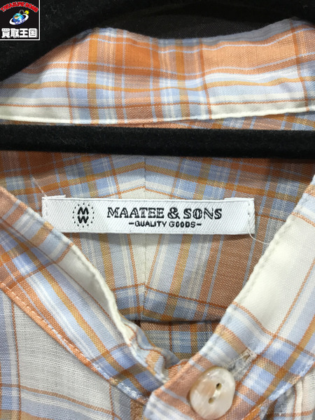 MAATEE＆SONS WOOL BAND COLLAR SHIRTS (3)
