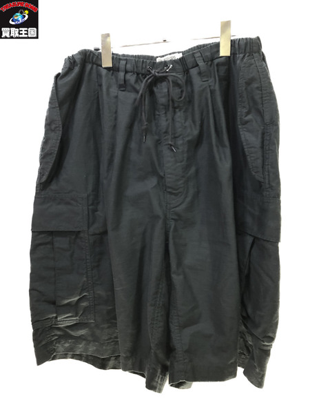 COOTIE 23SS Back Satin Error Fit Cargo Easy Shorts/黒/ブラック