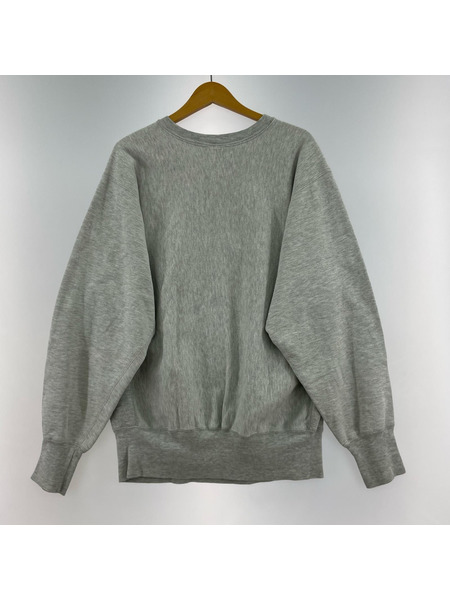 Champion スウェット・トレーナー 90s reverse wave グレー (XL)[値下]