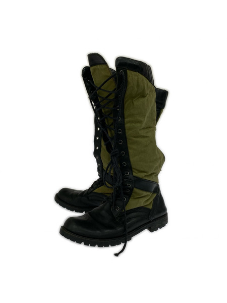 Y's ブーツ レースアップ ブーツ カーキ