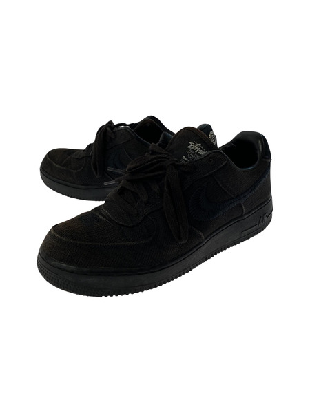 NIKE×STUSSY AIR FORCE 1 LOW TRIPLE BLACK (26.5)