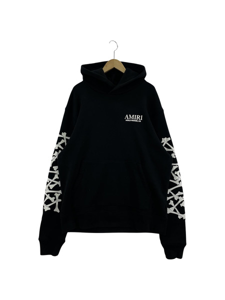 AMIRI 24AW BONES STACKED HOODIE ボーンパーカー XL 黒 AMJYHD1051