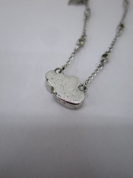 Christian Dior ディオール ラインストーンハートチャームネックレス