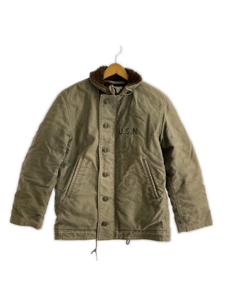 REAL McCOY'S ミリタリージャケット N-1デッキジャケット (36) カーキ