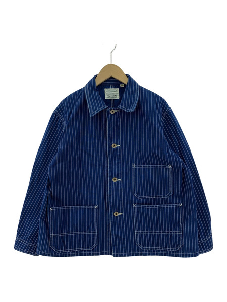 FULLCOUNT Indigo Wabash Stripe Chore Jacket 2033-1(38)