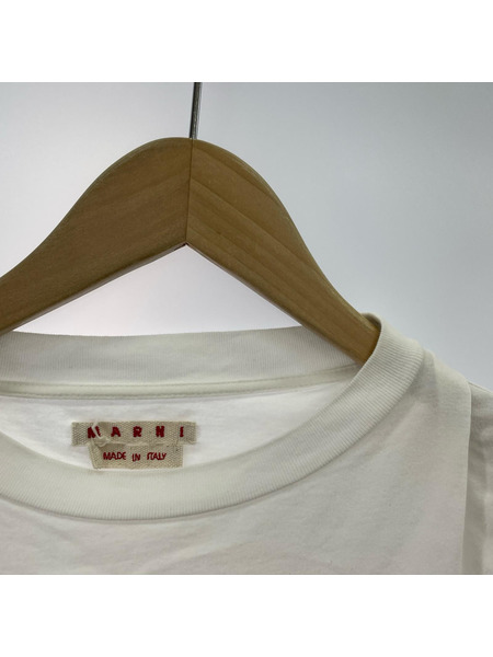 MARNI 長袖Tシャツ・カットソー ロゴプリント LSカットソー WHT