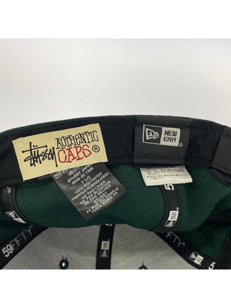 STUSSY キャップ NEW ERA 7 1/2 BASE BALL CAP GREEN