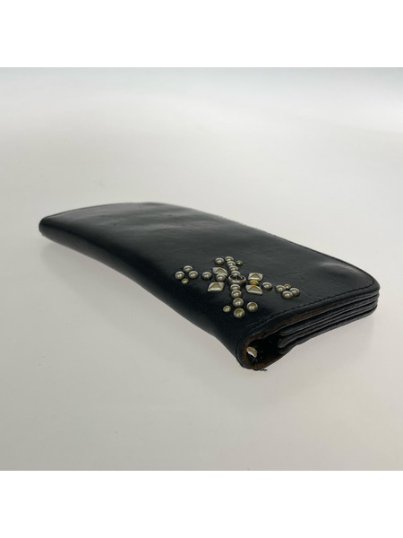 HTC 長財布 レザー スタッズ