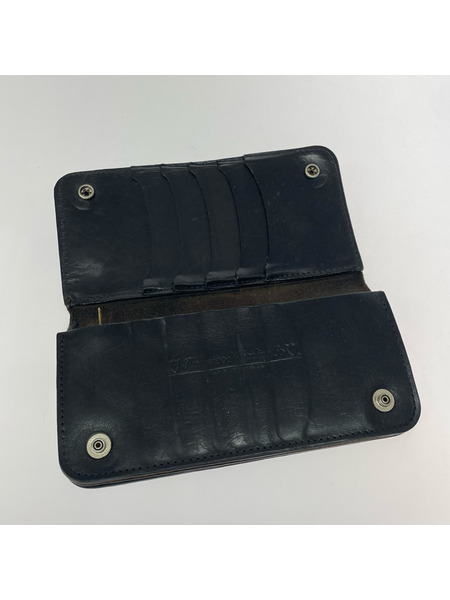 HTC 長財布 レザー スタッズ
