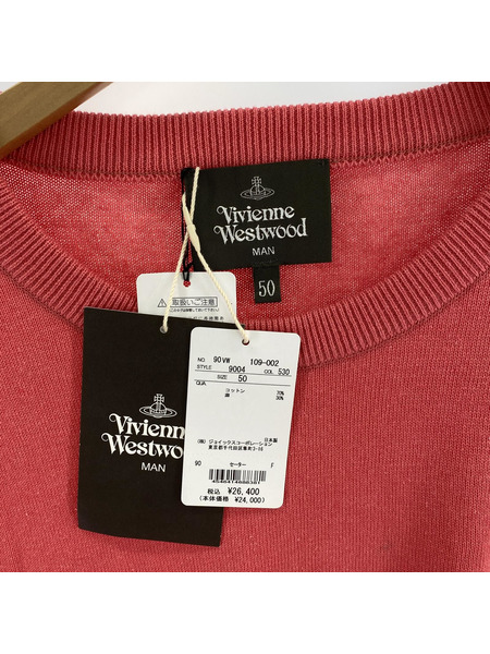 Vivienne Westwood red label ニット・セーター MAN ニットセーター 麻 (50)ピンク[値下]