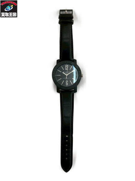 BVLGARI ブルガリブルガリ BB40CL OH済み メンズ AT カーボン レザー 