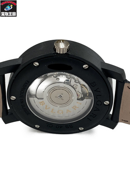 BVLGARI ブルガリブルガリ BB40CL OH済み メンズ AT カーボン レザー 