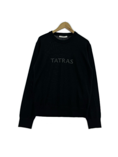 TATRAS MEDUNO フロントロゴ ウールニット 03 ブラック