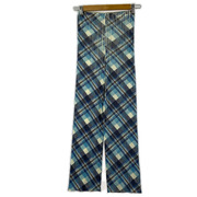 PLEATS PLEASE パンツ チェック プリーツ 青 (3)