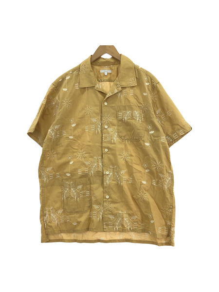 Engineered Garments/Camp Shirt - Bird Embroidery/L/ベージュ