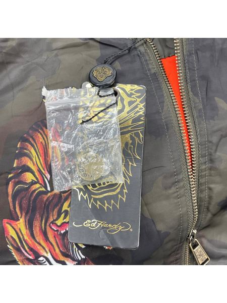 Ed Hardy ジャケット 虎 迷彩 MA-1 M