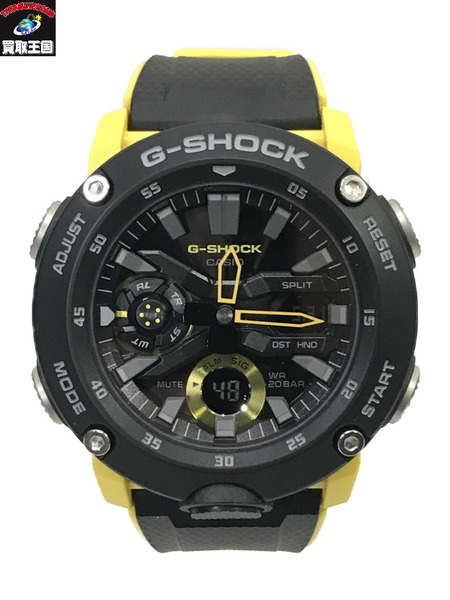 G-SHOCK GA-2000 腕時計 イエロー/黒/クォーツ/ケース付