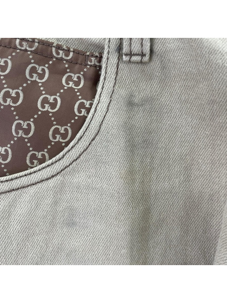 パンツ GODBODY ワイドパンツ GG柄 BEG W36