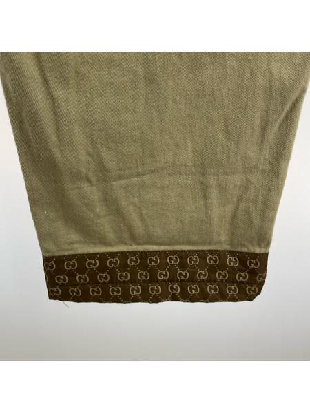 パンツ GODBODY ワイドパンツ GG柄 BEG W36