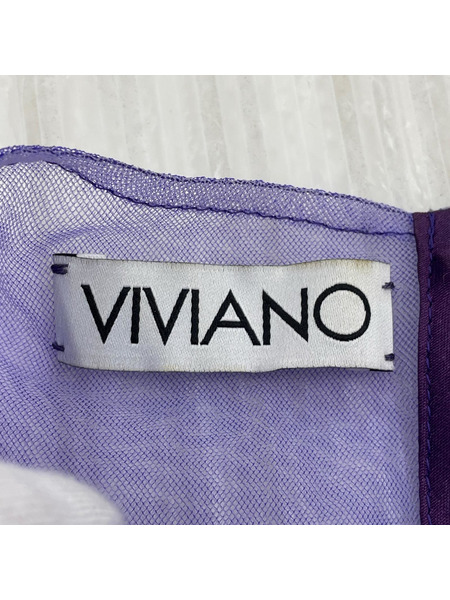 長袖Tシャツ・カットソー VIVIANO チュール 紫