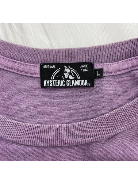 HYSTERIC GLAMOUR S/S レインボー ロゴ カットソー 紫