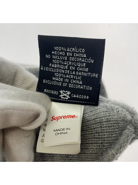 Supreme×NEW ERA 22AW S Logo Beanie Heather Grey[値下]