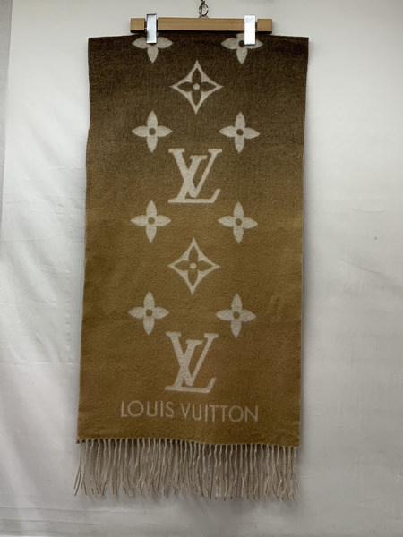 LV エシャルプ･レイキャビック グラディエント M73675 ベージュ 開封品 ルイ ヴィトン LOUIS VUITTON  マフラー モノグラム･ジャイアント カシミヤ 