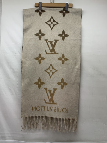 LV エシャルプ･レイキャビック グラディエント M73675 ベージュ 開封品 ルイ ヴィトン LOUIS VUITTON  マフラー モノグラム･ジャイアント カシミヤ 