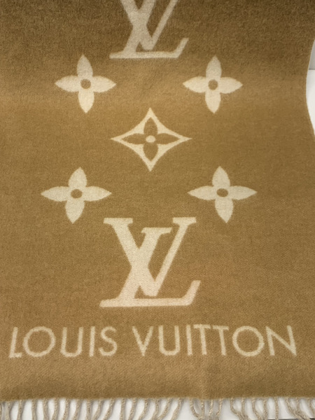 LV エシャルプ･レイキャビック グラディエント M73675 ベージュ 開封品 ルイ ヴィトン LOUIS VUITTON  マフラー モノグラム･ジャイアント カシミヤ 