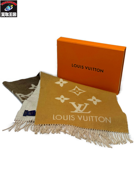 LV エシャルプ･レイキャビック グラディエント M73675 ベージュ 開封品 ルイ ヴィトン LOUIS VUITTON  マフラー モノグラム･ジャイアント カシミヤ 