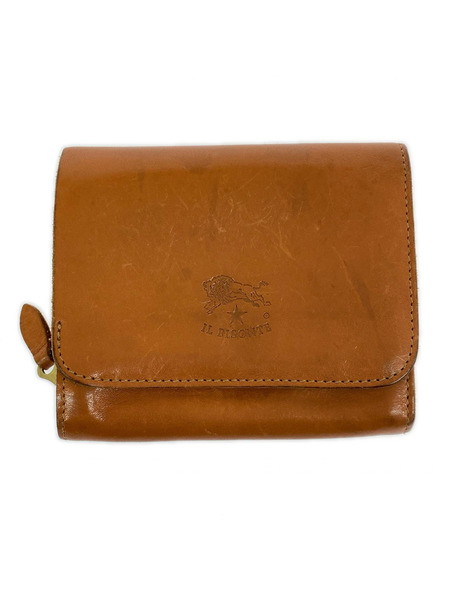IL BISONTE コンパクトウォレット 3ツ折リ財布 ブラウン