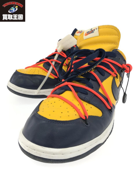 NIKE×OFF-WHITE DUNK LOW LTHR UNIVERSITY GOLD 30.0cm[値下]