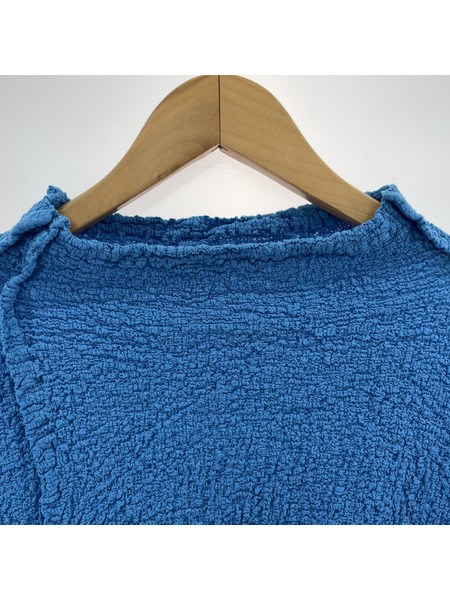 ISSEY MIYAKE 長袖Tシャツ・カットソー me 23aw ハイネック カリフラワー トップス 青