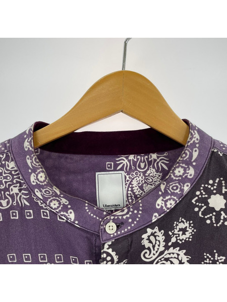 長袖シャツ Liberaiders バンダナシャツ 紫 XL