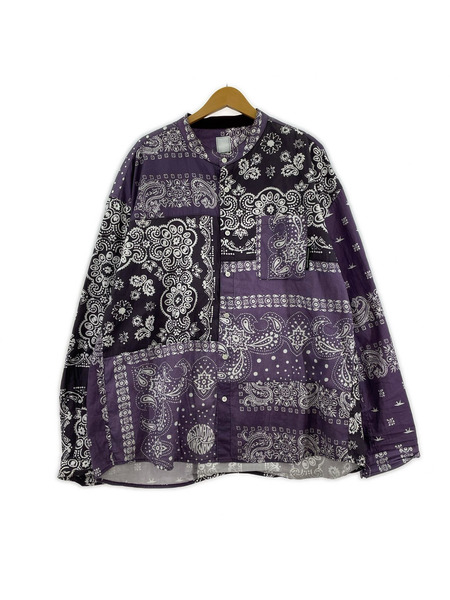 長袖シャツ Liberaiders バンダナシャツ 紫 XL