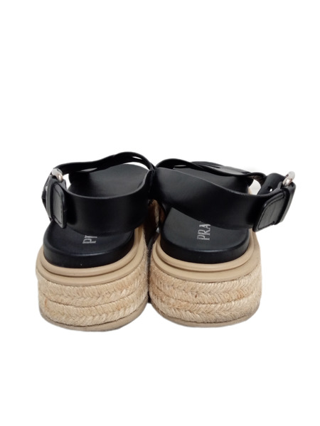 PRADA ウェッジソール サンダル 38 1/2