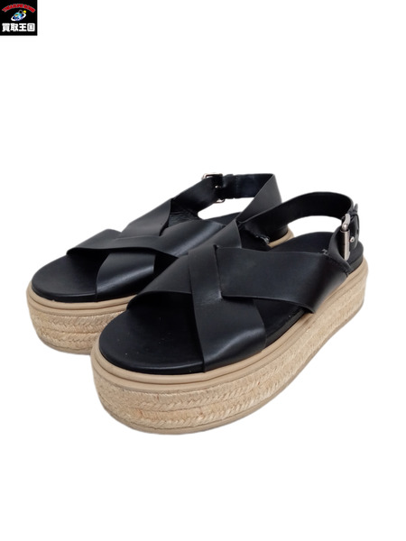 PRADA ウェッジソール サンダル 38 1/2