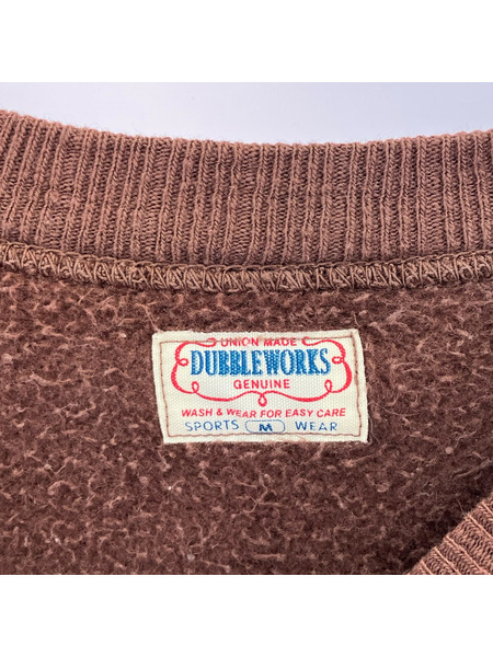 DUBBLEWORKS スウェット・トレーナー MIDDLE OF NOWHERE 茶(M)