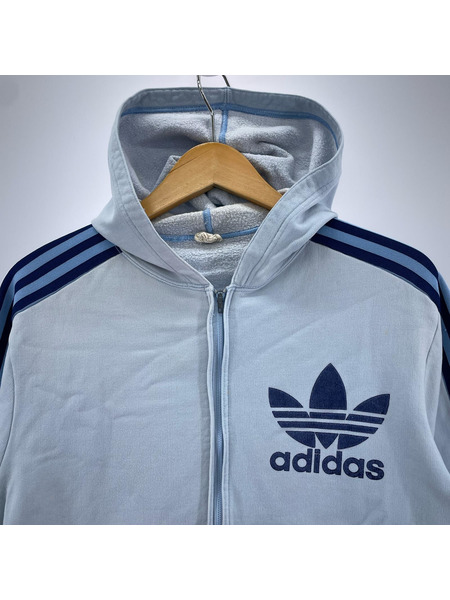 adidas ジャケット 70s トレフォイル トラック パーカー ブルー