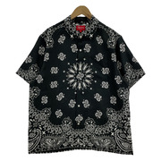 Supreme 21SS Bandana Silk Silk S/S Shirt L BLK