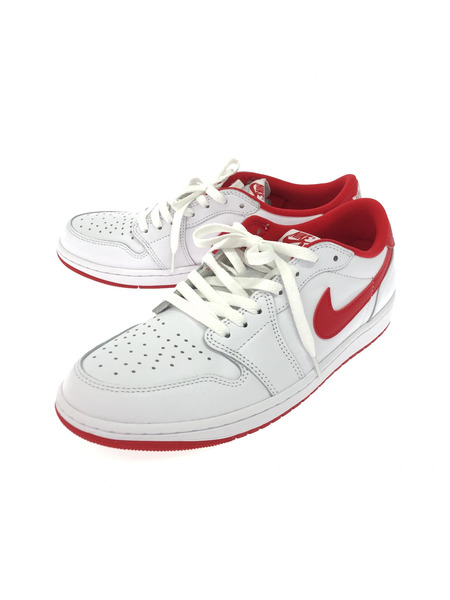 NIKE Air Jordan 1 Retro Low OG White and University Red