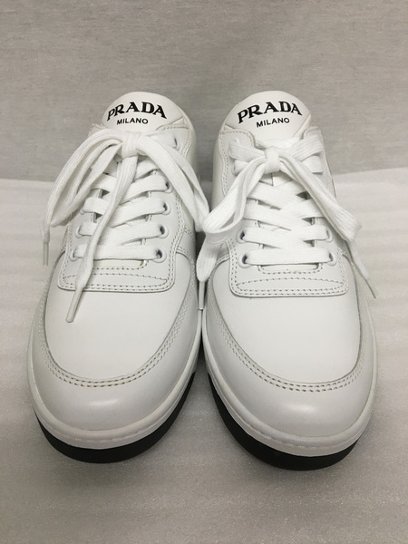 PRADA トライアングル ロゴローカットスニーカー ホワイト 36.5 