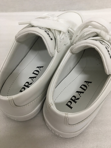 PRADA トライアングル ロゴローカットスニーカー ホワイト 36.5 