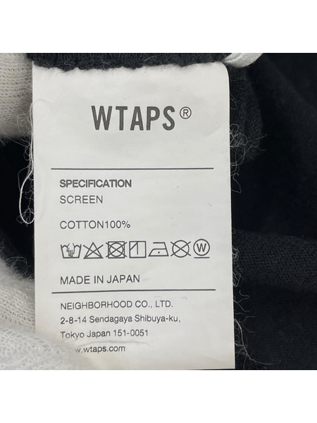 WTAPS 長袖Tシャツ・カットソー SCREEN LONG SLEEVE/X 04/黒